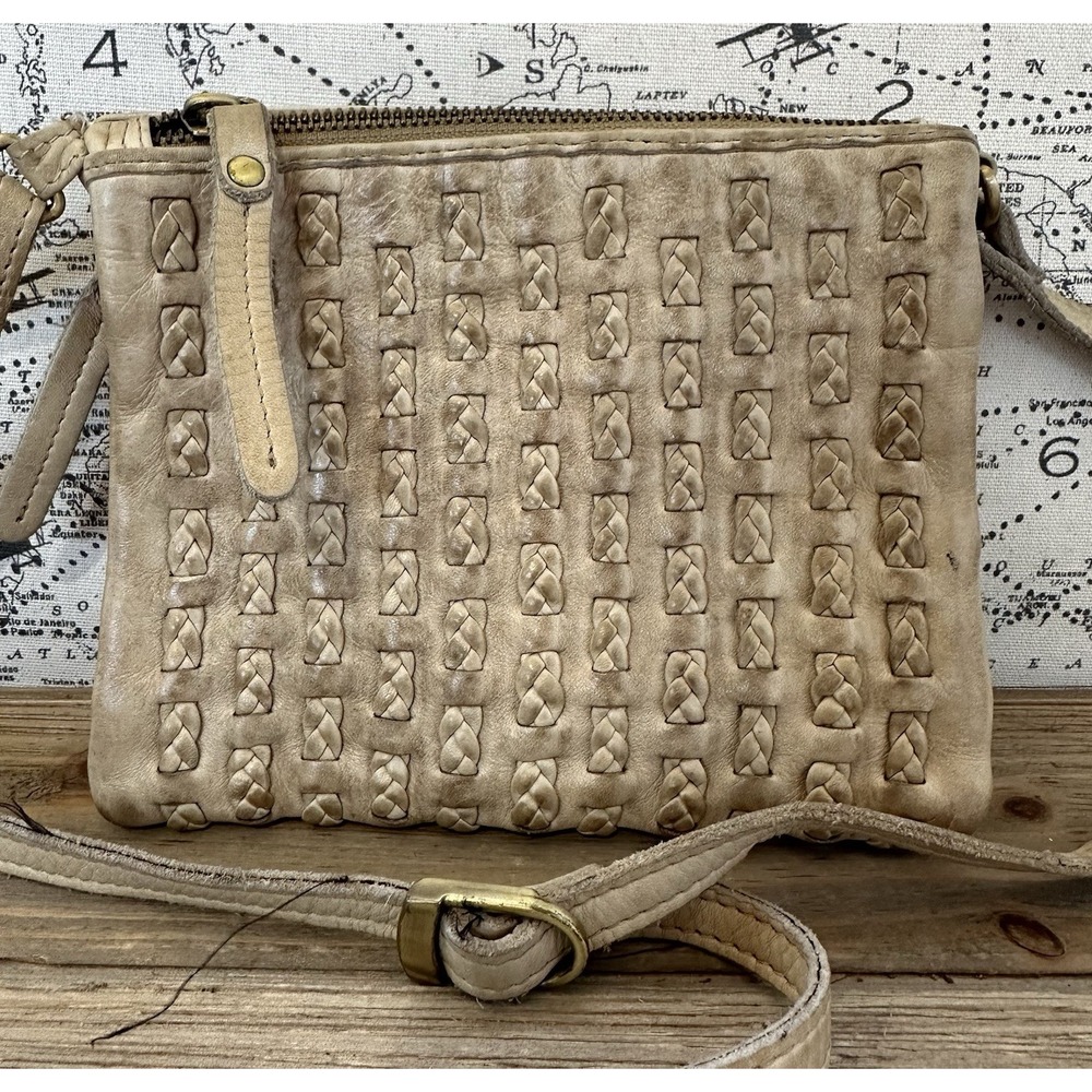 Milo Compact Crossbody Evelyn Purse BOHO Tan Travel Vacation